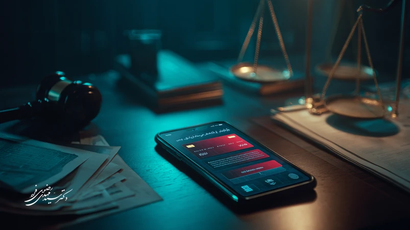 تصویر مفهومی کلاهبرداری اینترنتی در ایران با نمایش درگاه پرداخت جعلی، هشدار امنیتی و جمع‌آوری ادله برای پیگیری قانونی