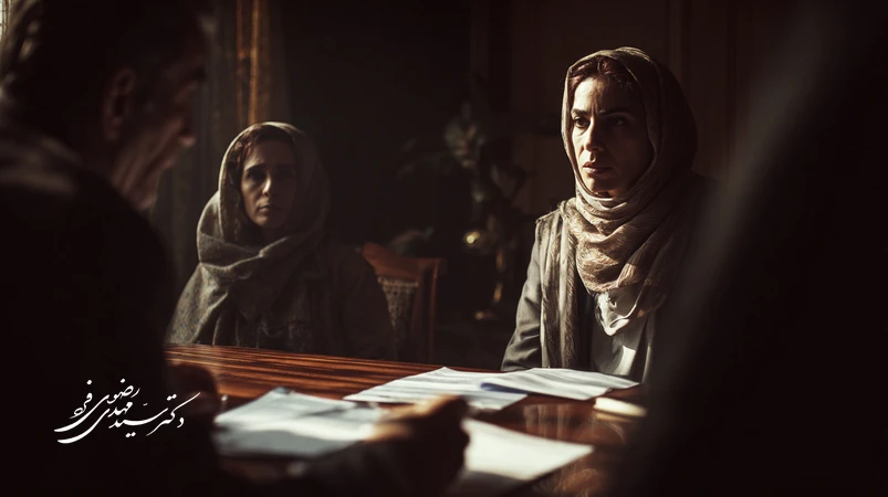 تصویر مستند از خانواده ایرانی در فضای پرتنش با اسناد حقوقی درباره مزاحمت خانوادگی و راهکارهای قانونی